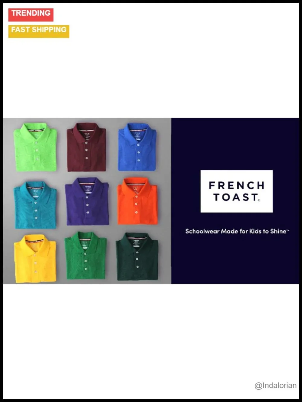 Kids Short Sleeve Pique Polo Uniform Shirt Cotton Blend 3 Button